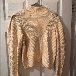 Express Cream Cowl Neck Sweater